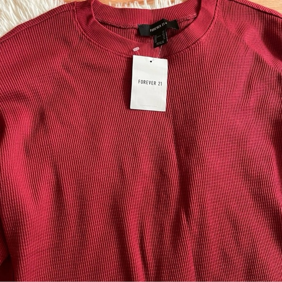 Forever 21 Waffle Knit Crop - Picture 2 of 3